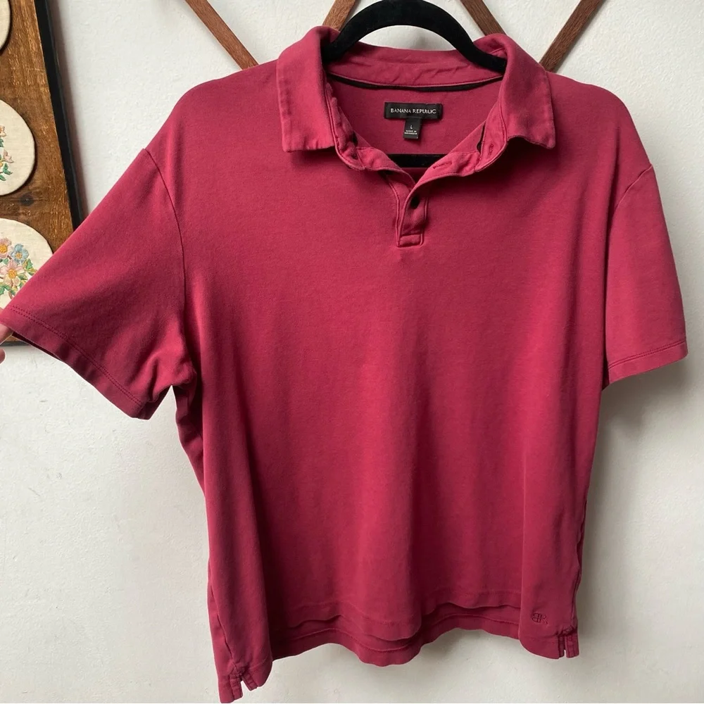 🍄 3/$30 Banana Republic Luxury Polo